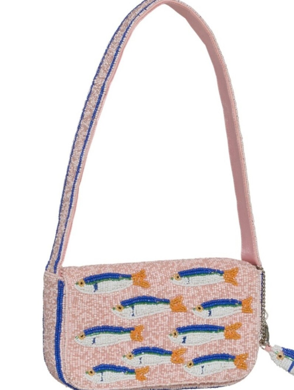 NEW Beaded Pink Sardine Shoulder Bag - Viral Rare
